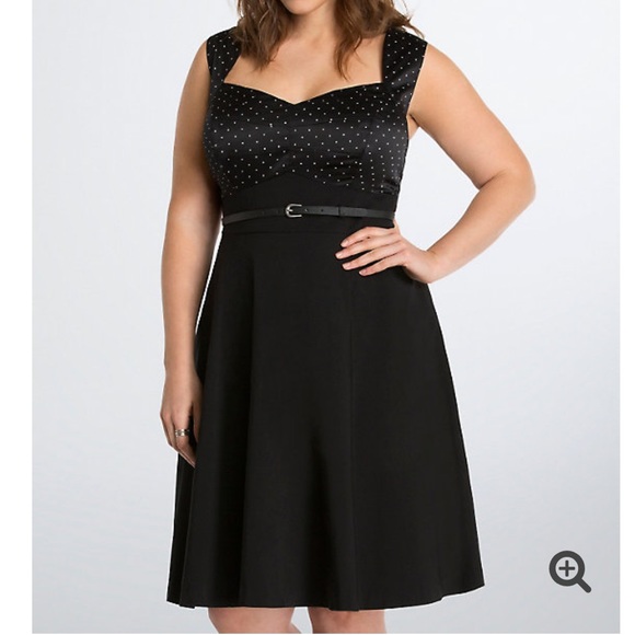 torrid Dresses & Skirts - Torrid Black Polka Dot Swing dress